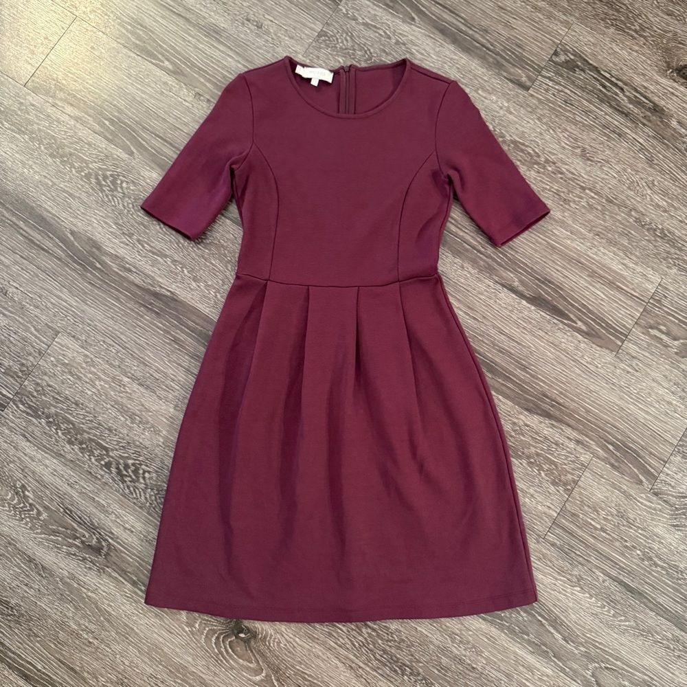 Hobbs London Burgundy Plum Dress